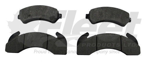 FPK26-225-02 hydraulic brake pads for 55250 caliper, 2.88" piston, FMSI 225, semi-metallic compound, fits school buses and medium-duty trucks.