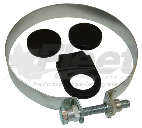 RA602K clamp kit for 5" axle dust shield, includes mounting hardware for RA602 system on Hendrickson air-ride trailers