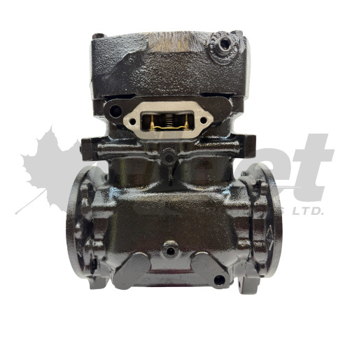 104607X Mack TF-501 air compressor, flange mount, top threaded discharge, 13.0 CFM, remanufactured 104607, 106301, 102697, 104606, 106999