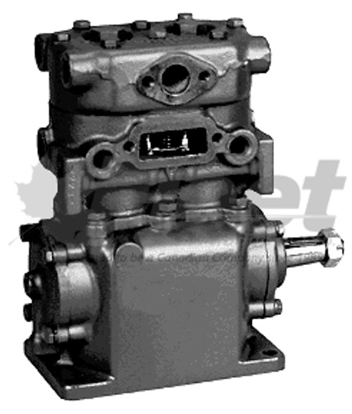227401X TF-400 pulley drive compressor, 4-hole mount, water-cooled, right ports, fits Bendix air brake systems