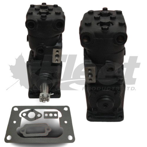 227401X TF-400 pulley drive compressor, 4-hole mount, water-cooled, right ports, fits Bendix air brake systems