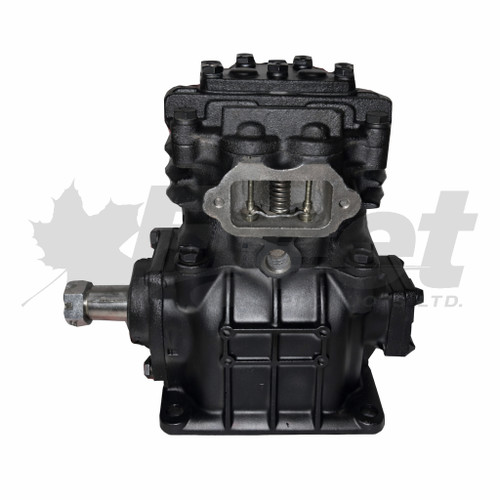 275115X TF-300 air brake compressor with 4-hole base, water cooled, flange discharge, left inlet and outlet