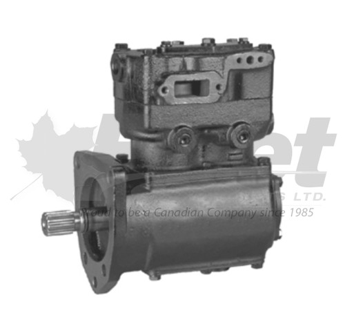 Reman EL1600 CAT Compressor, flange mount, for heavy trucks, semi trucks, and 18 wheelers.