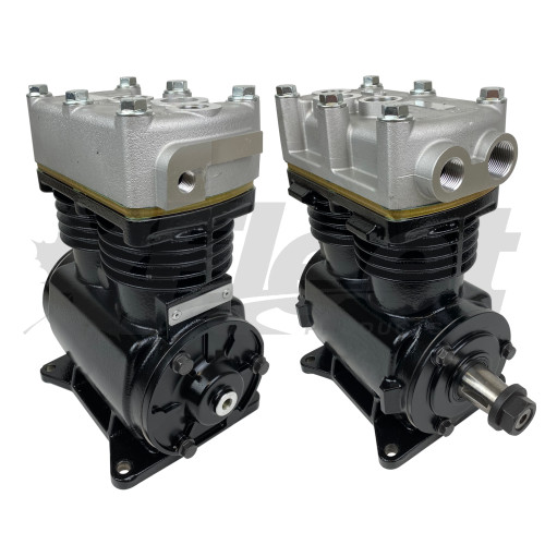 KZ1087X air brake compressor remanufactured KZ1087, KZ1087/4, KZ1087/4N | Knorr-Bremse 2W440R | Bendix 440CC | Godwin 1087-G | Gardner Denver L29275 | Dennis 653926 | KZ1095/1 | Haldex 310953RX, 310953
