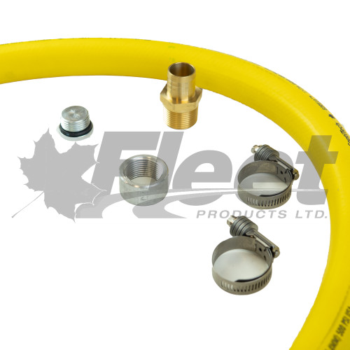 280-8823K C13 Cat compressor conversion kit with plumbing fittings, hose, clamps, and ORB plug for Cat C11- C18 engines