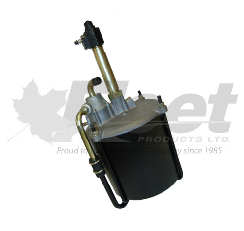 374750 new hydrovac piston brake booster for trucks, 9.5 inch diameter, vacuum-assisted unit, 22 inch length, no core