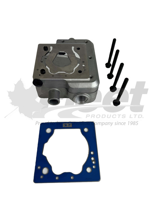9111539212AH wabco head for ss318 air compressor, 85mm bore, m18 water port, fits cummins isx, includes gaskets and valves