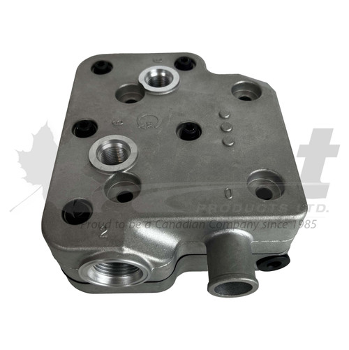 9111539212AH wabco head for ss318 air compressor, 85mm bore, m18 water port, fits cummins isx, includes gaskets and valves