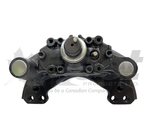 FPKLRG630WCX reman Meritor D-LISA LH air disc caliper w/carrier for MCI buses, fits 22.5" wheels, PE1312HK pad.