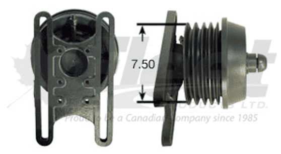 104905X FD-3 CAT fan clutch remanufactured, 2" pilot, 7.5" pulley, dual serpentine, spring engaged, fits Caterpillar trucks