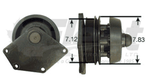 107901X FD-L CAT fan clutch, 2.56" pilot, 7.12"/7.83" pulley, spring engaged, pneumatic on/off for Class 6-8 trucks