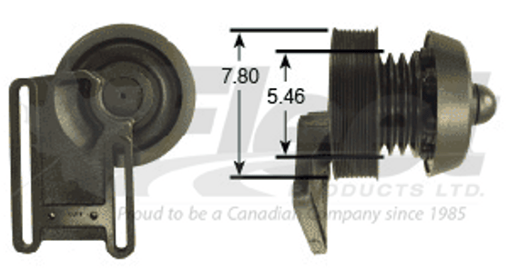 109398X FD-L fan clutch with 2.56" pilot and 7.80"/5.46" pulley, Detroit Diesel, spring-engaged, remanufactured unit
