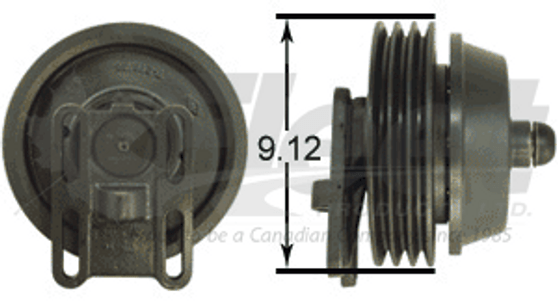 288633X FD-1 fan clutch reman, 9.12" pulley, 2.051" pilot, fits Volvo and heavy-duty truck platforms