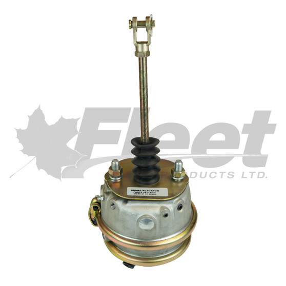 287185-G DD-3 Brake Actuator Long Rod LH Type 30 for MCI Coach, safety locking chamber with double diaphragm