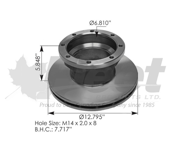 Air Disc Rotor - Pan 17 (U-Style) (FP75180)