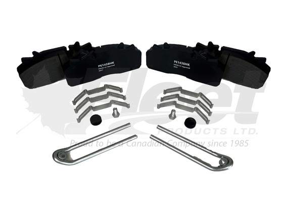 PE1438HK premium air disc pads for WABCO PAN19 calipers - graphite-metallic, high-performance