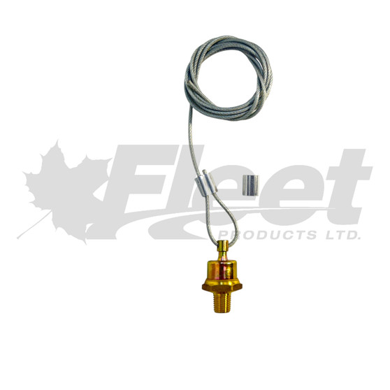 12103 manual air tank drain valve for truck and trailer, 36 inch pull cable, 1/4 npt male, corrosion-resistant brass body