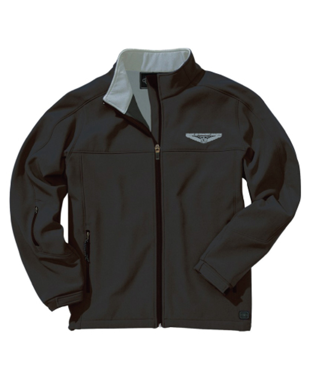 Mens Black Soft Shell Full Zip Jacket