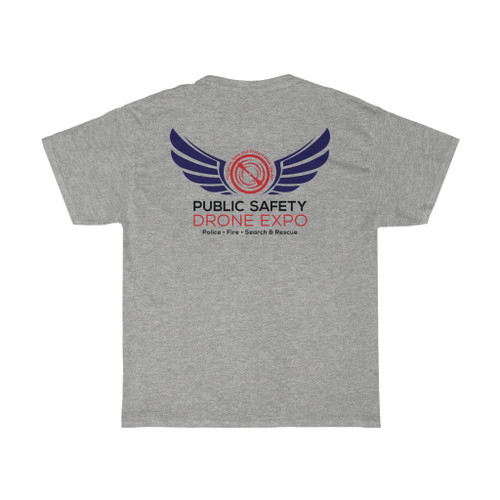 Unisex Sports Gray "Drone Expo" Cotton Tee