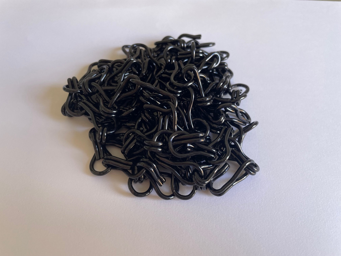 Black Aluminium Chain. This chain can be shipped the same day if ordered before 1pm. The boxes of chain can be used to create your own screen or to repair an older one. The chain will stop pests and insects from entering your home or business and give a high level of pest control.