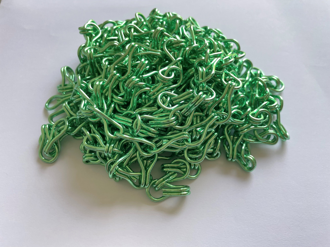 Light Green Premium Aluminium Chain. This colour is exclusive to the UK market here at Sway Screens. This chain is made from high quality commercial grade aluminium and is the best chain to prevent flies, bees, wasps and other flying insects from entering your home or business.