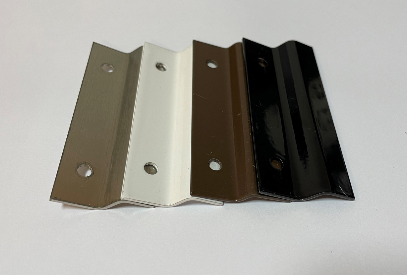 Stainless Steel Bead Brackets - An exclusive design to Sway Screens and allows your Bead or PVC Screen to be hung safety and securely. The brackets can be installed indoors or outdoors can be left hanging all season making it easy to remove your screen for storage.