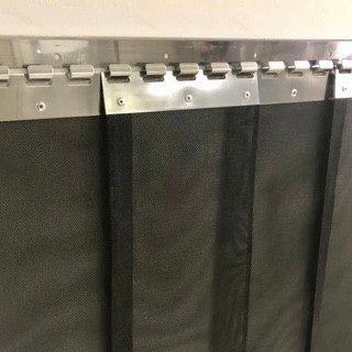 Stainless Steel Hanging Rail -  This will be cut to your exact size. The rail can be installed inside or outside. Each strip is 200mm wide.