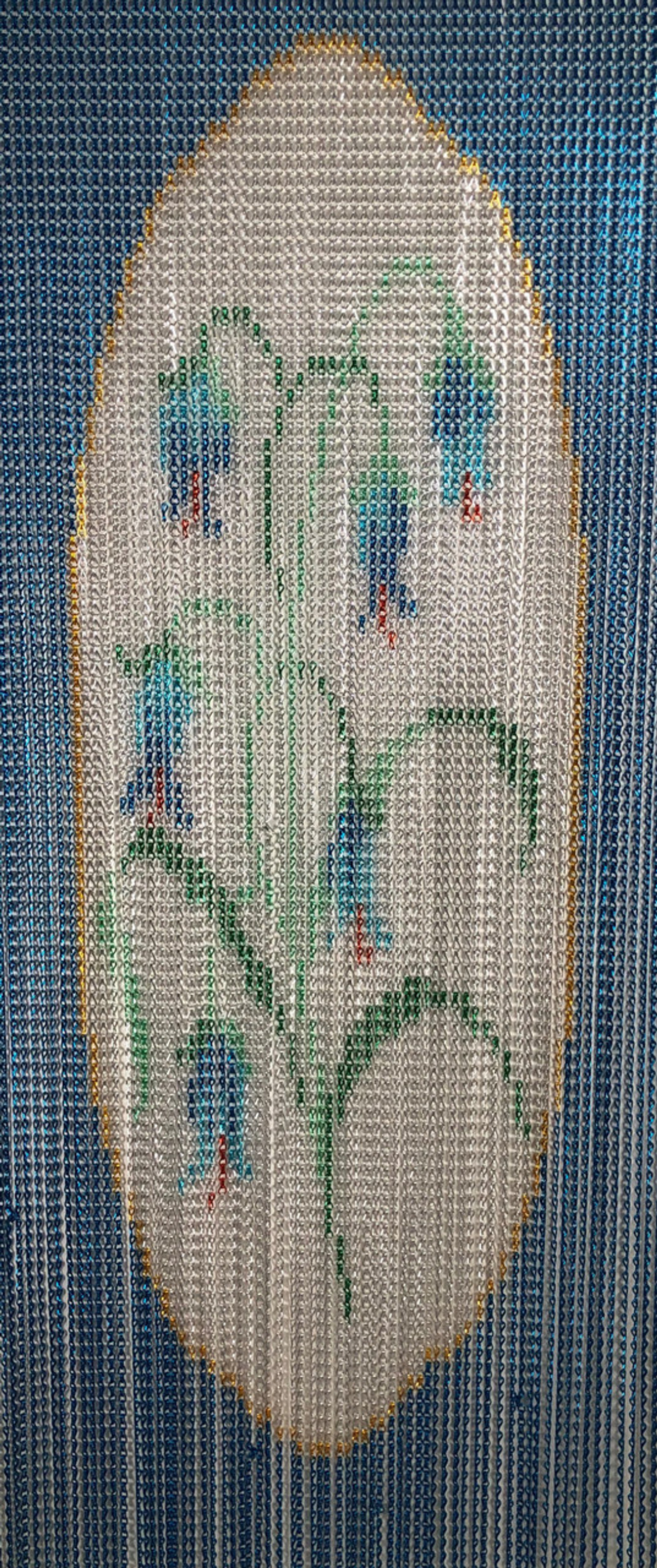 Bluebells Patterned Chain Screen. Using standard and premium colours this screen has been created as a attractive alternative to a plain coloured chain fly screen. This can be installed indoors or outdoors and can be easily installed using screws provided or brackets that can be purchased separately. Bluebells Patterned Chain Screen. Using standard and premium colours this screen has been created as a attractive alternative to a plain coloured chain fly screen. This can be installed indoors or outdoors and can be easily installed using screws provided or brackets that can be purchased separately.