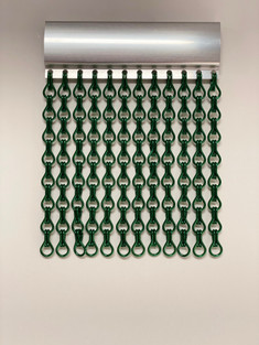 Metallic Green - Suitable for Windows & Doors - Supplied in all sizes. A popular choice to bring colour into your screen, we have images of this colour installed in a customers home on our Instagram page. The colour will brighten up any area that it is installed in either internally or externally. The high grade aluminium chain can be used in commercial kitchens, restaurants or high traffic areas that need pest control. The grade of chain that we used is the best quality in the UK and will last for many years. - All screens are handmade in our Yorkshire workshop and the are fully made to measure.