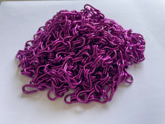 Purple Premium Aluminium Chain. This colour is an exclusive in the UK  to Sway Screens. This deep and glossy purple can be used to create your own screen or repair an old screen. It can also be used to replace strands on other screens. The chain can be used in pest control screens, indoors or outdoors and offers a high level of protection for domestic and commercial properties.