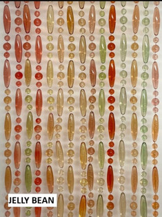 Jelly Beans - arranged in alternative strands. Barcelona bead screens can be made to measure and you can change the header rail. This screen will stop flies, pest and insects from entering your home or business.