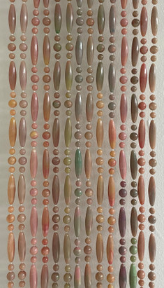 Sugar Candy - This is 2 x 2 but can be arranged in any of the other patterns. These beads are a mix of matt colours and can be used for pest control. We can make these screens as a custom size and rail colour. Please contact us.