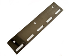 Hanging plate for 200mm strip. Stainless steel header plates are used to provide the PVC strips with a strong attachment to the hanging rail.