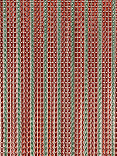 Metallic Red and Silver Striped Screen.  The best way to stop flies in your house is to use a chain screen !