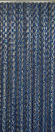 Designed for a domestic setting. This screen is made with Pewter and Silver Stripes with a Metallic Blue link added to add some colour to the screen.