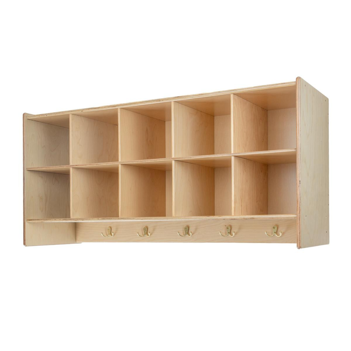 WD990728 10 Cubby Wall Hanging Unit - WoodDesigns