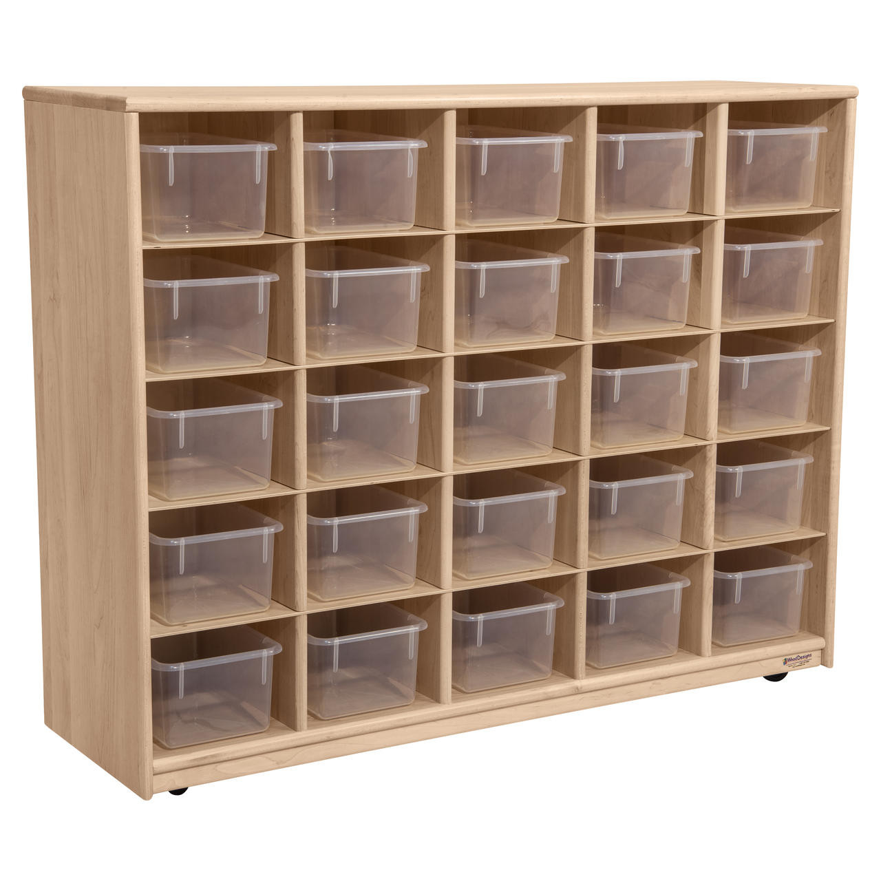 Wood Designs 25 Tray Storage with Translucent Trays