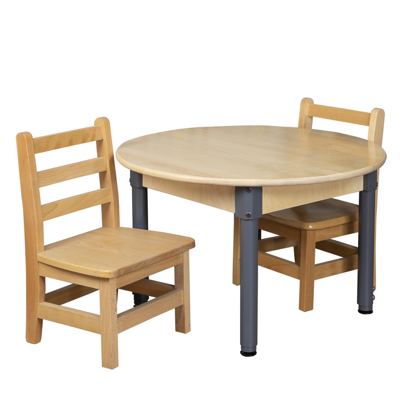 adjustable height table and chairs