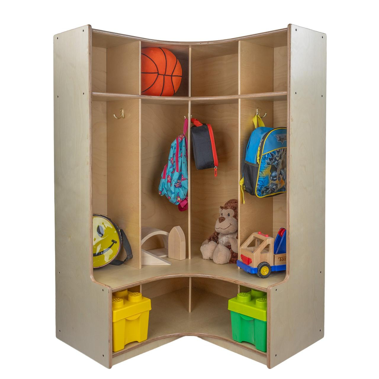 Four Section Round Corner Seat Locker