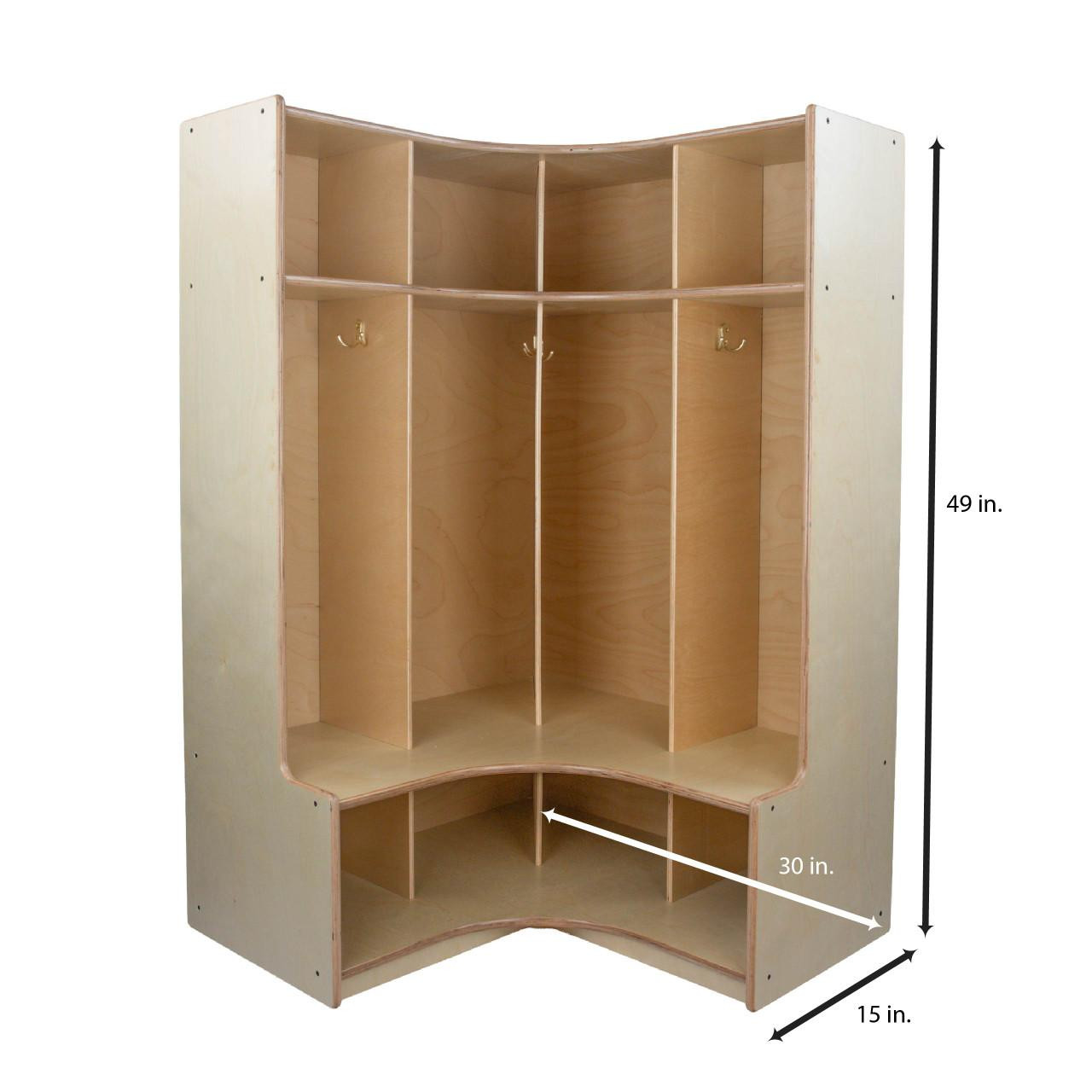 Four Section Round Corner Seat Locker