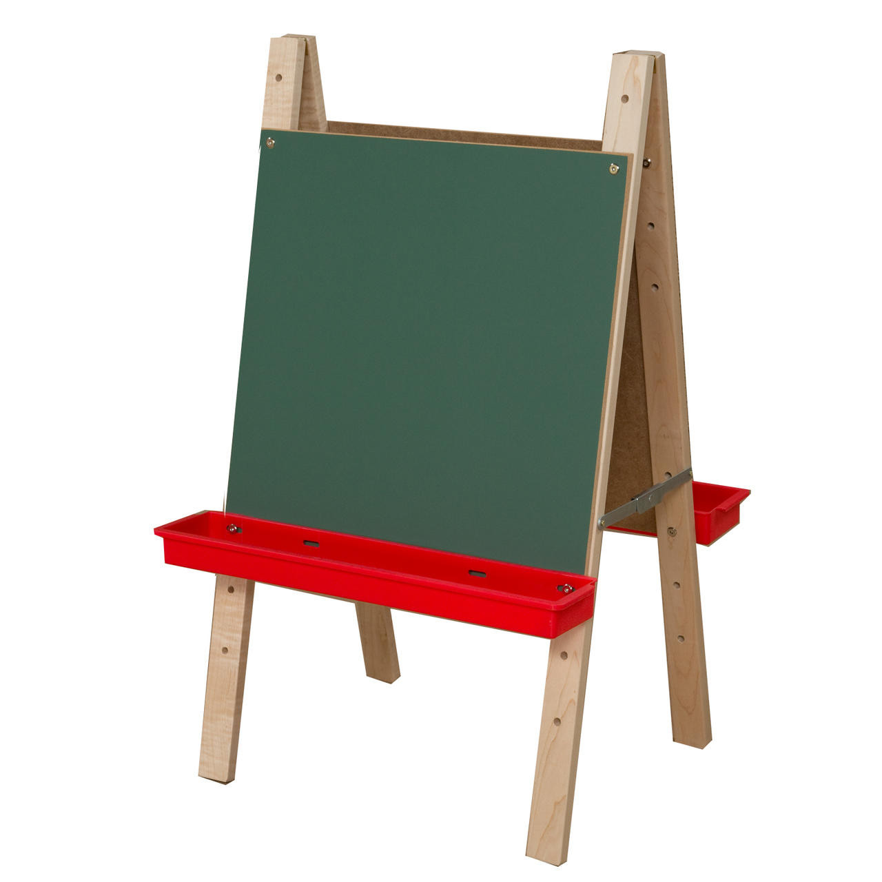 Double-Sided Adjustable Teacher's Easel - Whiteboard/Chalkboard