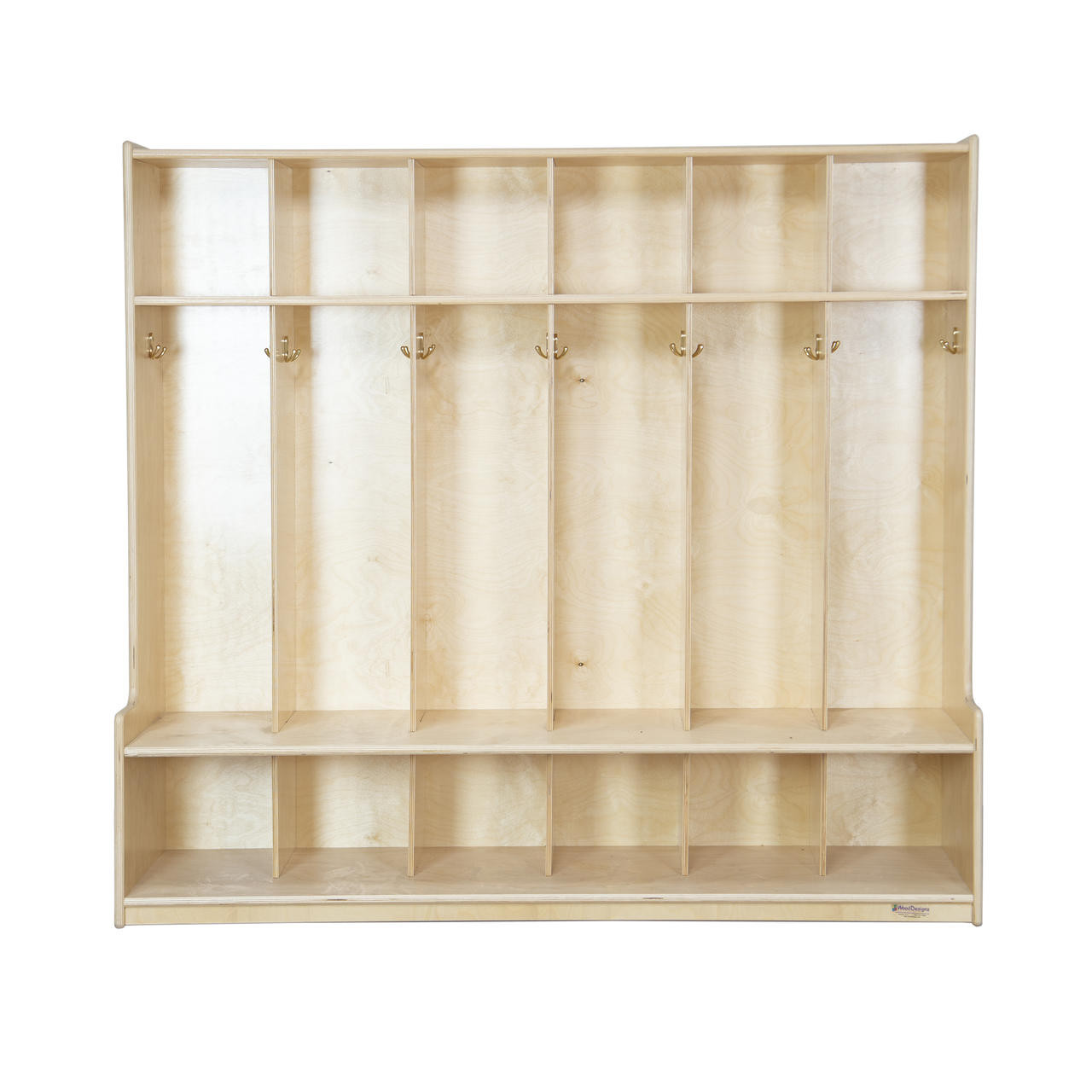 WD51006 6 Section Seat Locker - WoodDesigns