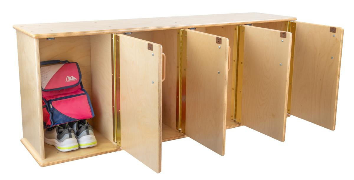 C46300 Contender Four-Section Stackable Lockers w/Doors, RTA