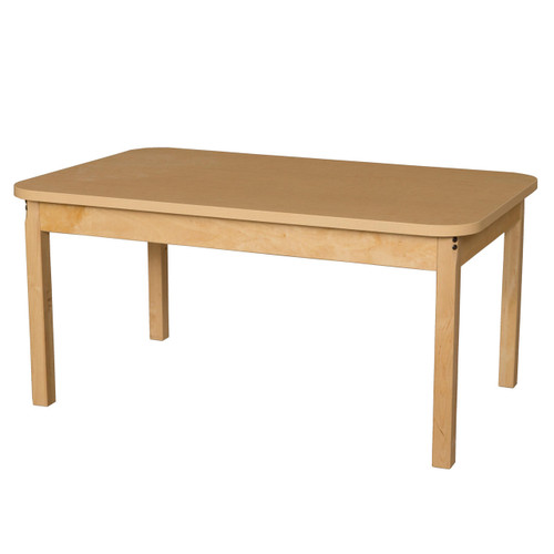 Wood Designs HPL304818 30 x 48 Rectangle High Pressure Laminate Table with Hardwood Legs- 18