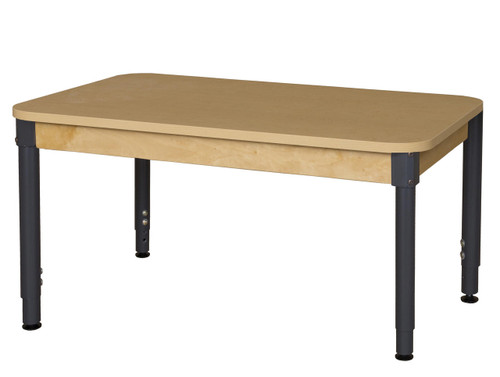 Wood Designs HPL3048A1829 30 x 48 Rectangle High Pressure Laminate Table with Adjustable Legs 18-29