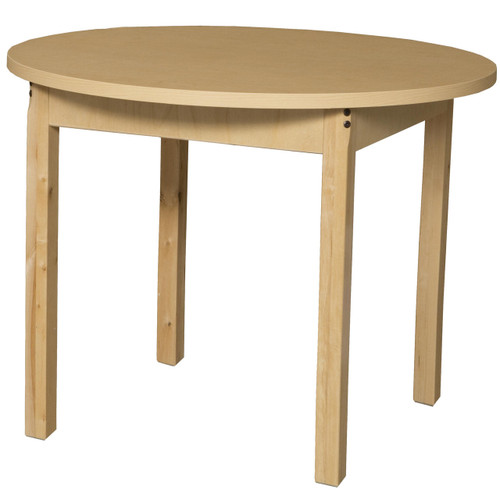 Wood Designs HPL36RND29 Round High Pressure Laminate Table with Hardwood Legs- 29