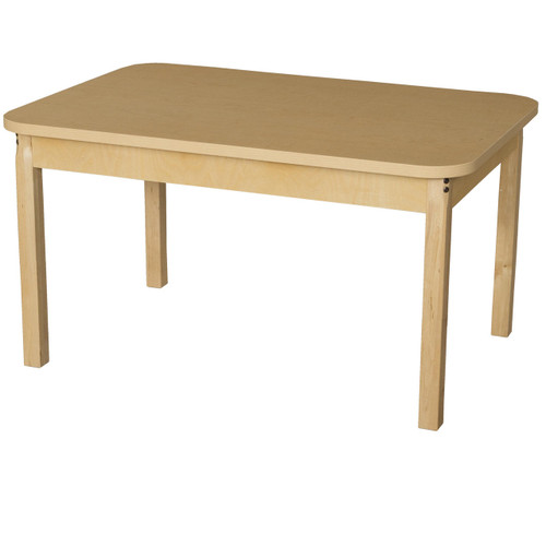 Wood Designs HPL304416 30 x 44 Rectangle High Pressure Laminate Table with Hardwood Legs- 16