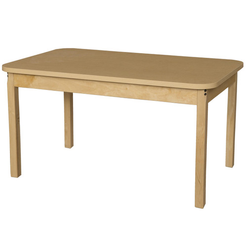 Wood Designs HPL304826 30 x 48 Rectangle High Pressure Laminate Table with Hardwood Legs- 26