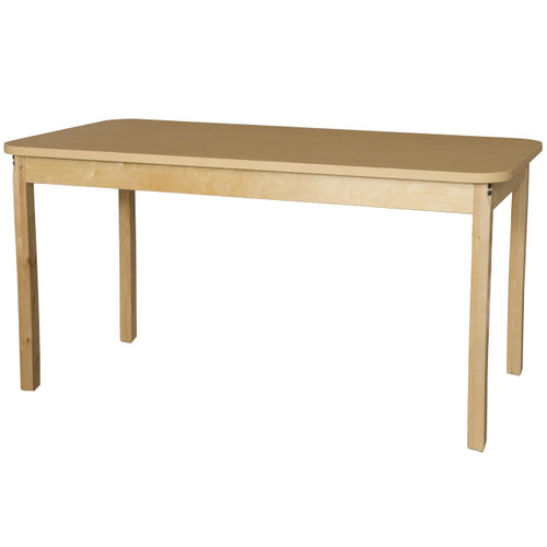 Wood Designs HPL306029 30 x 60 Rectangle High Pressure Laminate Table with Hardwood Legs- 29