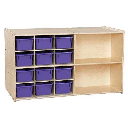 Contender C16609FPP Double Mobile Storage with 12 Purple Trays or Fully Assembled